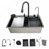 Мойка для кухни многофункциональная ZERIX ZH7546-SET-06 MICRO DECOR GRAPHITE из нерж. стали (ZM5587) купить в САНН Одесса, изображение 2