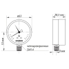 Манометр радиальный (KOER KM.621R) (0-4 bar), D 63мм, 1/4''(KR0206) купить в САНН Одесса