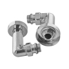 Комплект кранов для полотенцесушителя угловой M1/2''xM1/2'' запорный хромированный KOER KR.SET.550 (KR5840) купить в САНН Одесса, изображение 4
