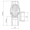 Клапан предохранительный ВН 1/2"х3/4" Koer KR.1261 (1.5 бар) (KR3105) купить в САНН Одесса