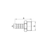 Штуцер для подсоединения шланга Koer KF.U06M-18 - 1/2"x18mm M (KR3351) купить в САНН Одесса