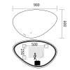 Зеркало MIXXUS PREMIUM DIVERSE MA01-90x60-REVERSE с LED Touch, Anti-fog, димером (3-6,5kK) (MP6633) купить в САНН Одесса, изображение 3