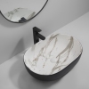 Раковина накладная MIXXUS PREMIUM ELLIPSE-0105 MARBLE-BLACK 600х400х150mm (MP6565) купить в САНН Одесса, изображение 4