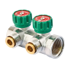 Коллектор теплого пола с адаптером Koer KR.1127-2 - 1"x2 - 3/4 Ways (евроконус-плоскость) (KR4946) купить в САНН Одесса, изображение 2