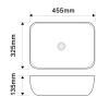 Раковина накладная MIXXUS PREMIUM DIVERSE-0114 MARBLE 455х325х135mm (MP6545) купить в САНН Одесса, изображение 4