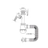 Сифон для кухни MIXXUS SK-01-B 1 1/2"x40 с литым выпуском и отводом для стиральной машины (MI8191) купить в САНН Одесса