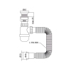 Сифон для умывальника MIXXUS SU-06-A 1 1/2"x40 с пластиковым выпуском (MI8183) купить в САНН Одесса