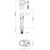 Арматура наполнительная KOER KT-0103-1/2" с нижним подключением и латунной резьбой 1/2" (KR5331) купить в САНН Одесса, изображение 2