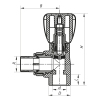 Вентиль радиаторный угловой PPR 25x3/4 (Koer K0168.PRO) (KP0217) купить в САНН Одесса