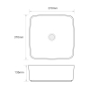 Раковина накладная MIXXUS PREMIUM DIVERSE-0104 MARBLE 370х370х135mm (MP6537) купить в САНН Одесса, изображение 3