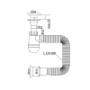 Сифон для умывальника MIXXUS SU-09-A 1 1/4"x32 с литым выпуском (MI8189) купить в САНН Одесса
