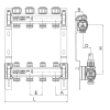 Коллектор с термостатическими и запорными клапанами Roho R805-03 - 1"х 3 вых. (RO0057) купить в САНН Одесса