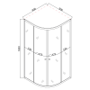 Душевая кабина без поддона MIXXUS PLAIN SC01-90x90x185-TR CHROME прозрачное стекло 4мм (MI6899) купить в САНН Одесса, изображение 2