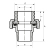 Сгон-американка НР 20x1/2M PPR Koer K0135.PRO (KP0171) купить в САНН Одесса