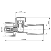 Кран для подключения сантехприборов Koer 1/2x3/4 (KR.511) (KR0102) купить в САНН Одесса