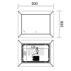 Зеркало MIXXUS PREMIUM CUBIC MR14-80x60-REVERSE с LED Touch, Anti-fog, димером, рег. яркости (MP6648) купить в САНН Одесса, изображение 4