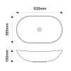 Раковина накладная MIXXUS PREMIUM WAVE-0106 MARBLE 620х360х160mm (MP6560) купить в САНН Одесса, изображение 3