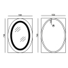 Зеркало MIXXUS PLAIN MV02-50x70 с LED Touch, Anti-fog, димером, рег. яркости, часами (MI6010) купить в САНН Одесса