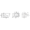 Унитаз подвесной MIXXUS PREMIUM ELLIPSE-0309-T1 GRAY 530x360x350mm система смыва TORNADO 1.0 (MP6655) купить в САНН Одесса