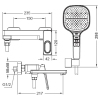 Смеситель для ванны с коротким изливом KOER KB-41031-01 (Цвет хром) (KR5436) купить в САНН Одесса