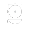 Раковина накладная MIXXUS PREMIUM ELLIPSE-0106 MARBLE 390х390х140mm (MP6533) купить в САНН Одесса, изображение 2