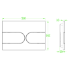 Панель смыва KOER KT-0604-03 240x160x10mm пластиковая, кнопка округленная (цвет белый) (KR5322) купить в САНН Одесса, изображение 2