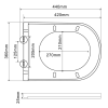 Унитаз подвесной MIXXUS PREMIUM ELLIPSE-0309-T1 GRAY 530x360x350mm система смыва TORNADO 1.0 (MP6655) купить в САНН Одесса, изображение 4