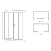 Дверь в нишу раздвижная MIXXUS PREMIUM DIVERSE SD01-160x185-TR BLACK прозрачное стекло 5мм (MI6879) купить в САНН Одесса, изображение 3