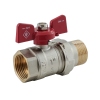 Кран с американкой Nolf classic NFC.921-10-1" FM ГШБ, ручка "бабочка" красная (NF3152) купить в САНН Одесса, изображение 3