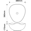 Раковина накладная MIXXUS PREMIUM WAVE-0103 MARBLE 380х380х170mm (MP6532) купить в САНН Одесса