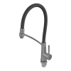 Смеситель для кухни ZERIX FUL-017 GRAPHITE REFL.BLACK с силиконовым изливом, из нерж.стали SUS304 (цвет графит, излив черный) (ZX5995) купить в САНН Одесса, изображение 2