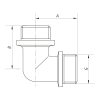 Угол 1/2'' НН (хром) Koer KF.L06M.CHR (KF0130) купить в САНН Одесса, изображение 3
