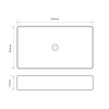 Раковина накладная MIXXUS PREMIUM QUADRO-0107 EDGE BLACK 600х340х110mm (MP6521) купить в САНН Одесса, изображение 4