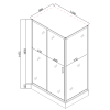 Душевая кабина с низким поддоном MIXXUS HARD SCT01-120x80x198-TR CHROME прозрачное стекло 5мм (MI6910) купить в САНН Одесса, изображение 3