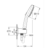 Душевой набор с настенным ручным душем Grohe Tempesta Cube 110, 3 режима, черный матовый (269102433) купить в САНН Одесса, изображение 2