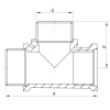 Тройник 1/2'' ВНН Koer KF.T06FMM (KF0067) купить в САНН Одесса