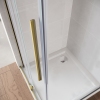 Дверь в нишу Walk-In раздвижная KOER SR SD07-120x200-R-TR-12 прозрачное стекло EASY CLEAN 8мм матовое золото (KR5774) купить в САНН Одесса
