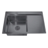 Мойка Zerix ZH7849L-215 Nano-Black (3.0/0.8) из нержавеющей стали (MX1590) купить в САНН Одесса, изображение 2