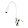Смеситель для кухни ZERIX YUT 279 REFLECTOR WHITE с силиконовым изливом (цвет излива белый) (ZX5988) купить в САНН Одесса, изображение 2