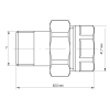 Сгон американка 1" прямой Koer KR.341 (KR0133) купить в САНН Одесса