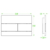 Панель смыва KOER KT-0603-01 240x160x10mm пластиковая, кнопка линейная (цвет хром) (KR5319) купить в САНН Одесса, изображение 3