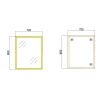 Зеркало настенное ZERIX FONTE MRZ09-70x85-REVERSE GOLD прямоугольное в золотой раме (ZX5639) купить в САНН Одесса