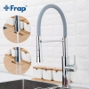 Смеситель для кухні Frap F4452-6 з гнучким виливом, 2 режими, сірий/хром купить в САНН Одесса, изображение 3