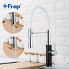 Смеситель для кухні Frap F4452-7 з гнучким виливом, 2 режими, чорно/белый купить в САНН Одесса, изображение 3