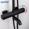 Душевая система з термостатом GAPPO G24791-6, 3-функціональна лійка, черный купить в САНН Одесса, изображение 4