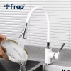 Смеситель для кухні Frap F4044-8 з гнучким виливом, 2 режими, белый/хром купить в САНН Одесса, изображение 2