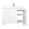 Тумба Fabio (белый мат) з умывальником Fabio 100 см (напольная) ручка хром купить в САНН Одесса, изображение 4