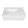 Тумба Latte 037 white-matt 100 см з умывальником Sence консольная купить в САНН Одесса, изображение 4