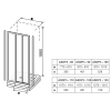 ASDP 3-150 h=1880 (Pearl) White Душеві двері купить в САНН Одесса, изображение 3
