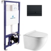 Инсталляция Koller Pool Dune 1200SL + Integro Cosmo Black matt панель смыва + подвесной унитаз ROUND купить в САНН Одесса